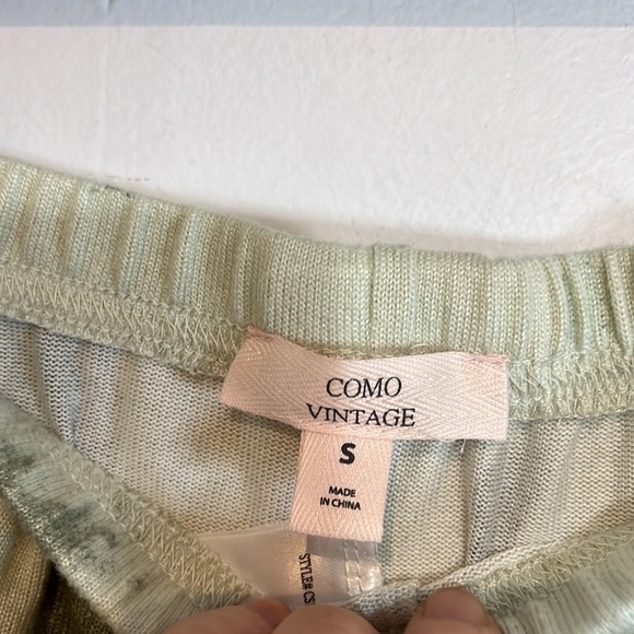 Como Vintage brand sea foam green tie-dye 2 pc lounge and pj set size small - Picture 3 of 10